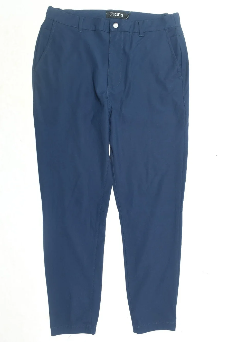 Cuts Clothing AO Joggers Pants Mens Large Blue Tapered Slim Fit Stretch